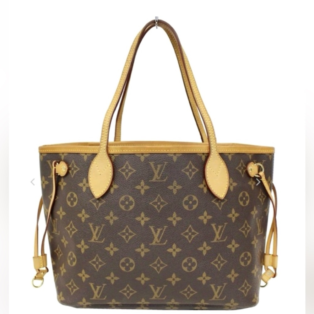 GOOD CONDITION! Authentic Louis Vuitton Neverfull PM Shoulder Bag Tote Handbag